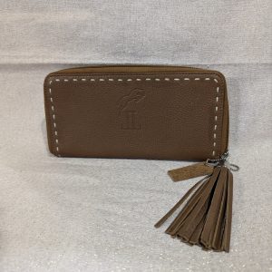 Porte feuille en cuir Grainé Camel – Image 1