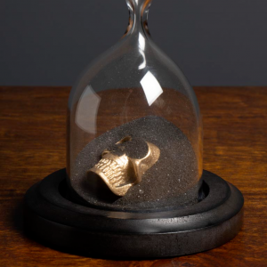Sablier noir en verre avec tête de mort – Image 4