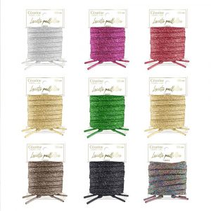 Lacets paillettes rose – Image 2